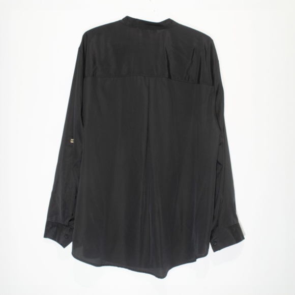 NWT MICHAEL Michael Kors Black Long Sleeve Blouse - Picture 4 of 6